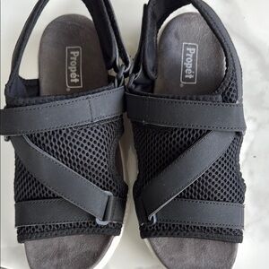 Propet Kids Black Mesh Sandals